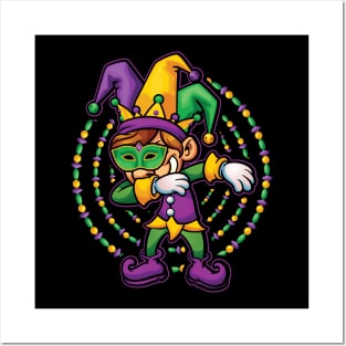 Mardi Gras Dabbing Boys Kids Gift Funny Posters and Art